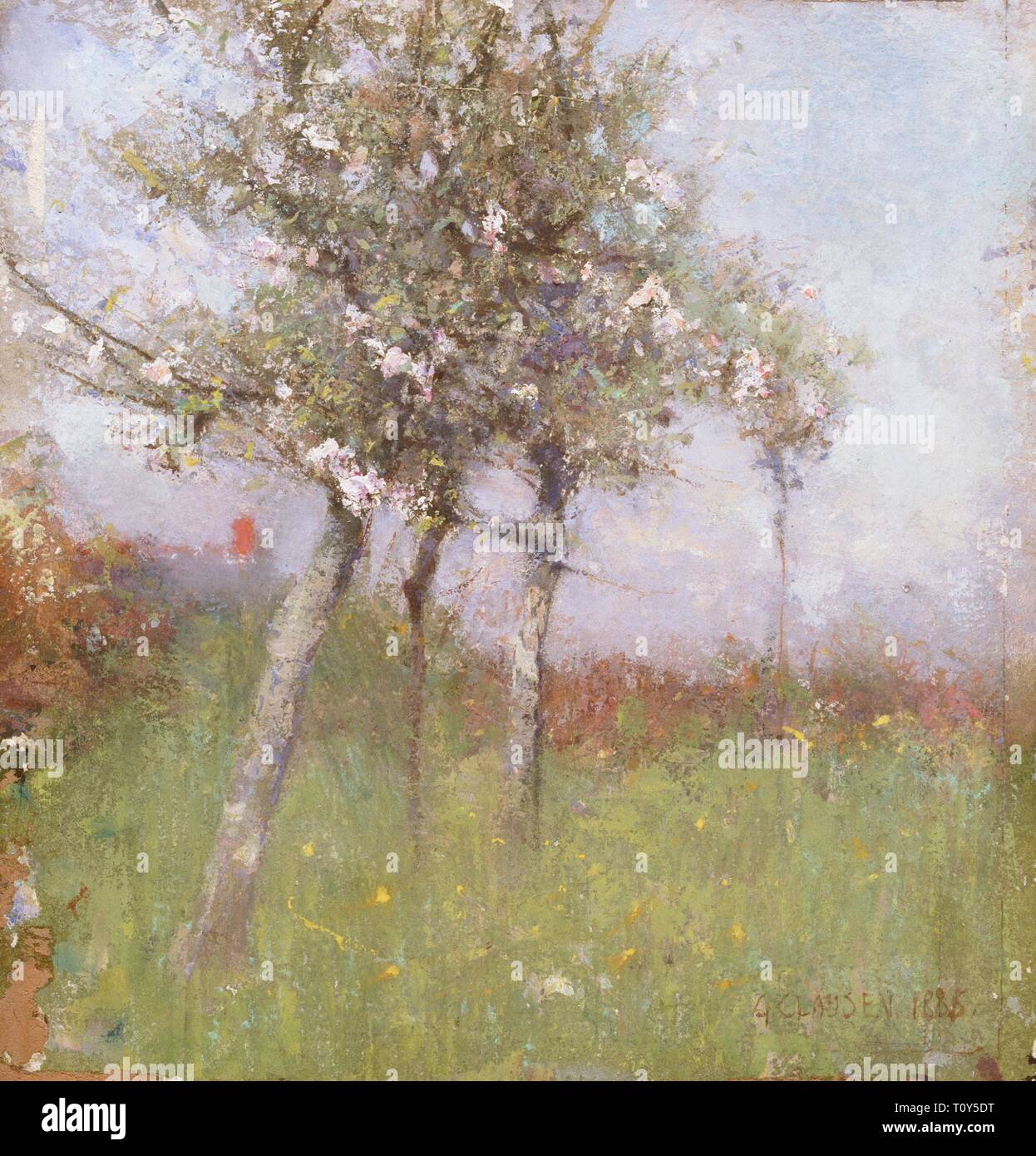 Apple Blossom, 1885. Créateur : George Clausen. Banque D'Images