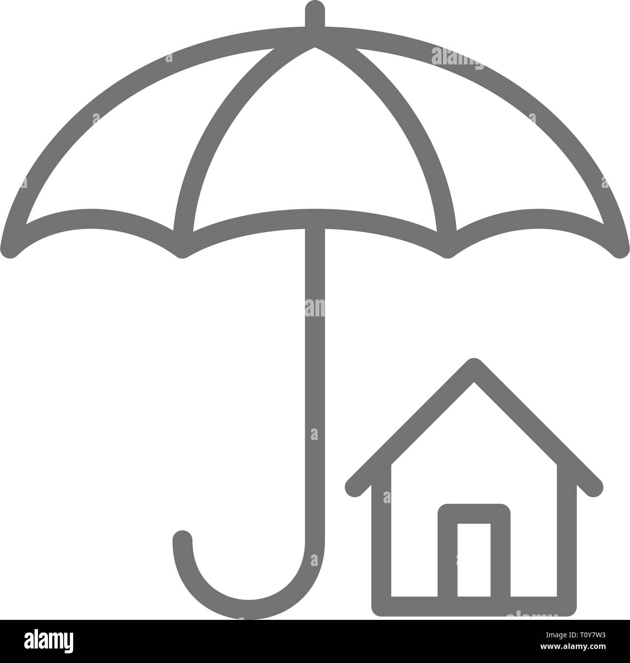 Maison de parapluies Banque d'images vectorielles - Alamy