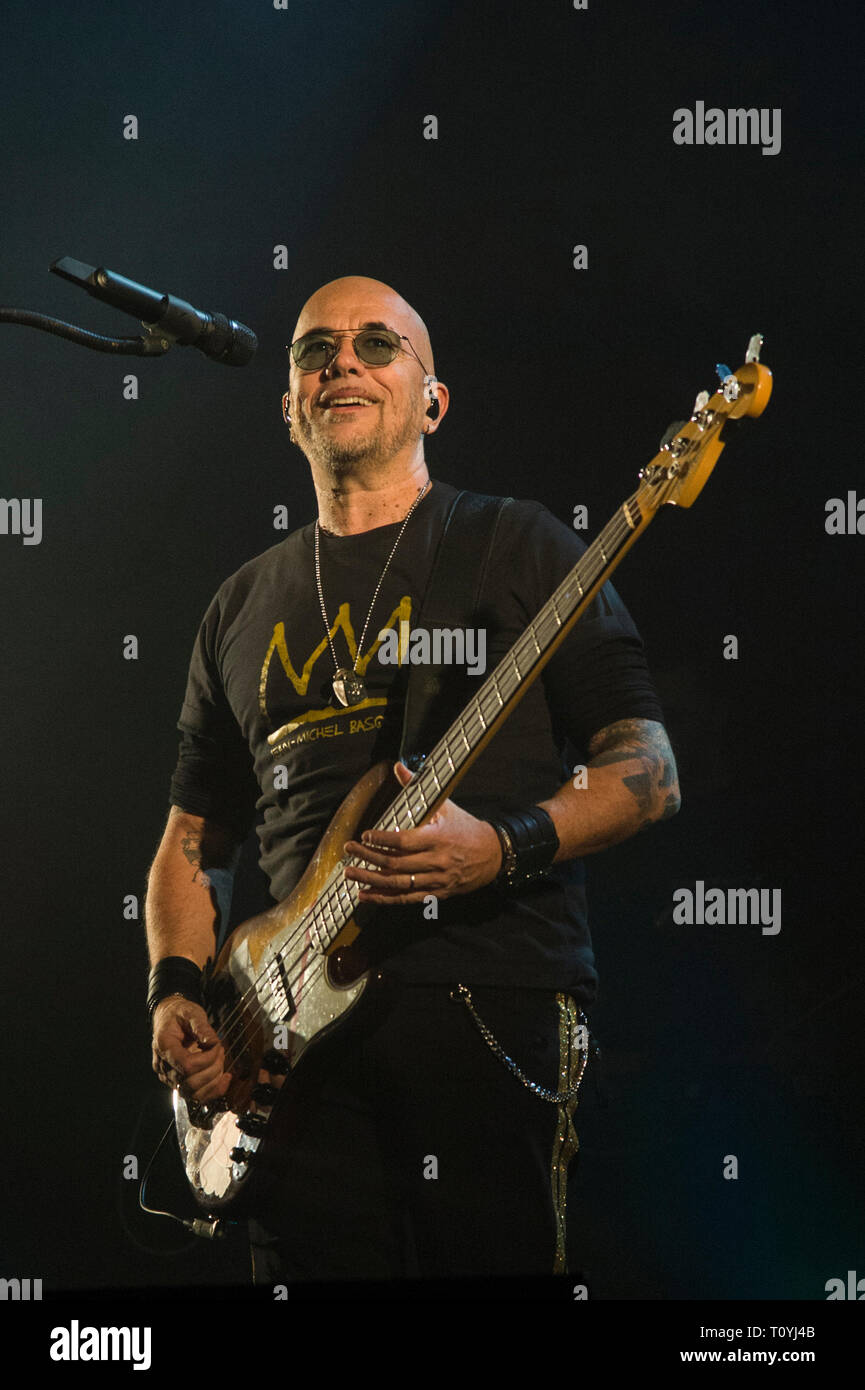 Compiègne, France. 22 Mar 2019. Pascal Obispo, vivre à Compiegne, France ; 22 mars 2019 Credit : Xavier Rockatansky/Alamy Live News Banque D'Images