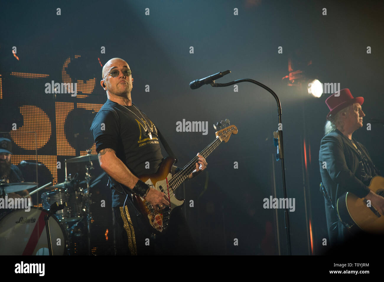 Compiègne, France. 22 Mar 2019. Pascal Obispo, vivre à Compiegne, France ; 22 mars 2019 Credit : Xavier Rockatansky/Alamy Live News Banque D'Images