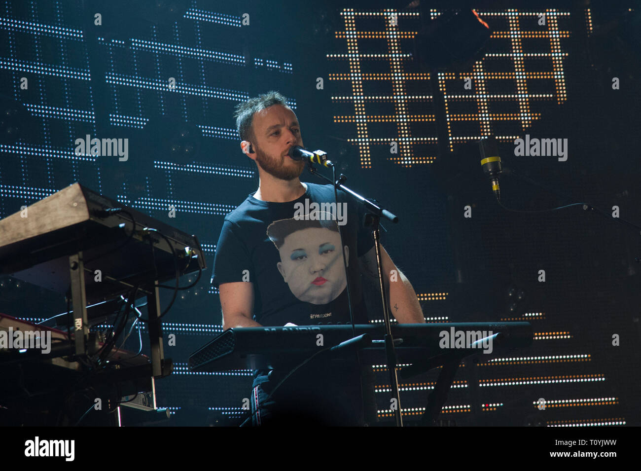 Compiègne, France. 22 Mar 2019. Pascal Obispo, vivre à Compiegne, France ; 22 mars 2019 Credit : Xavier Rockatansky/Alamy Live News Banque D'Images