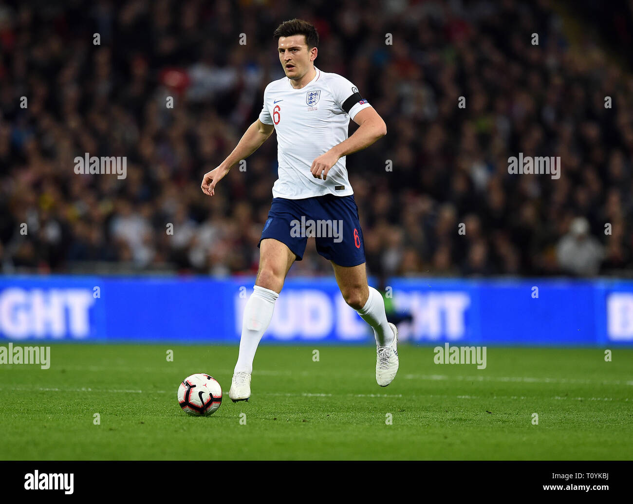 HARRY MAGUIRE, ENGLAND, ENGLAND V FRANCE, championnat d'Europe QUALIFICATIONS, 2019 Banque D'Images