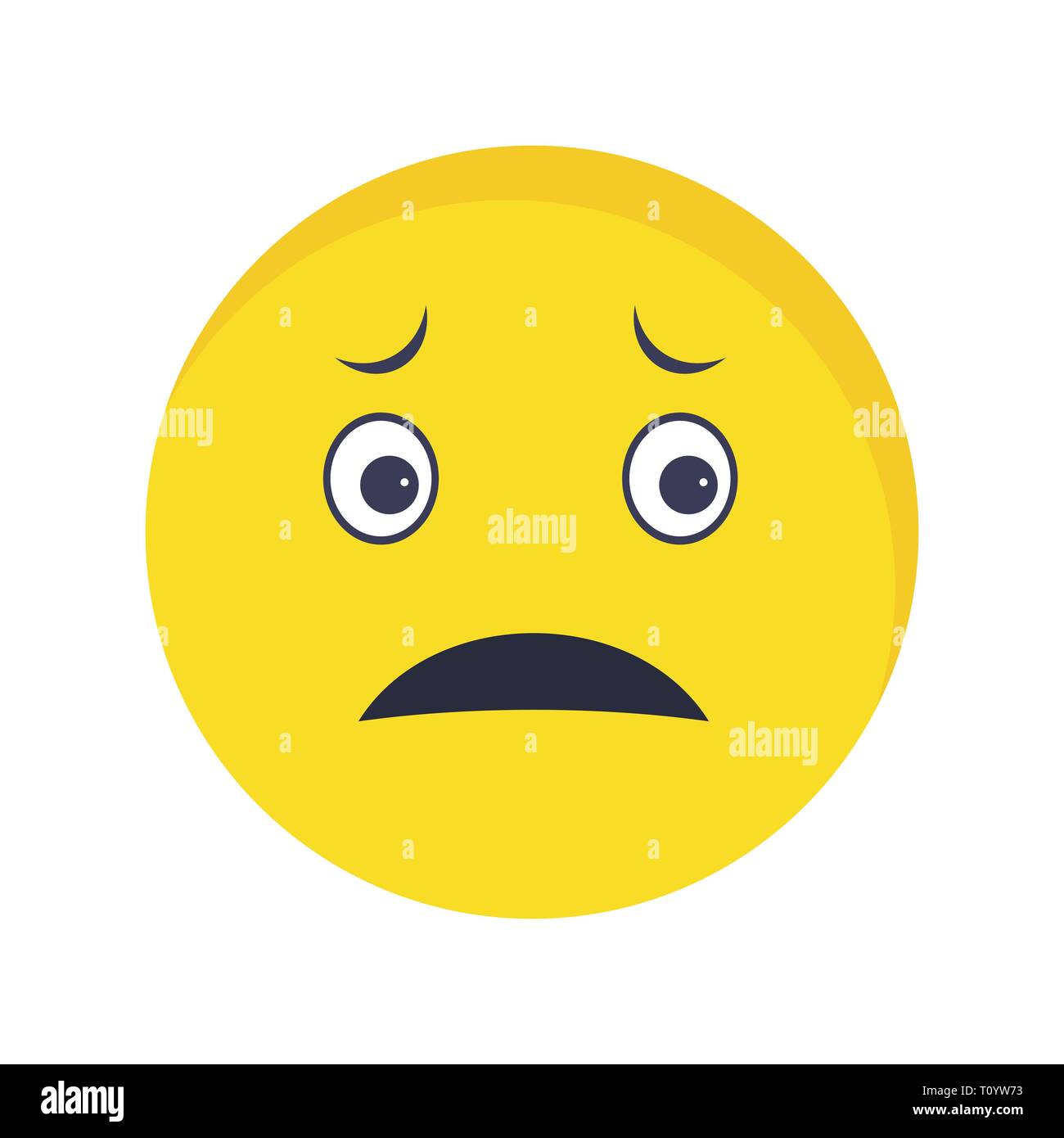 Icône Emoji nerveux Illustration Banque D'Images
