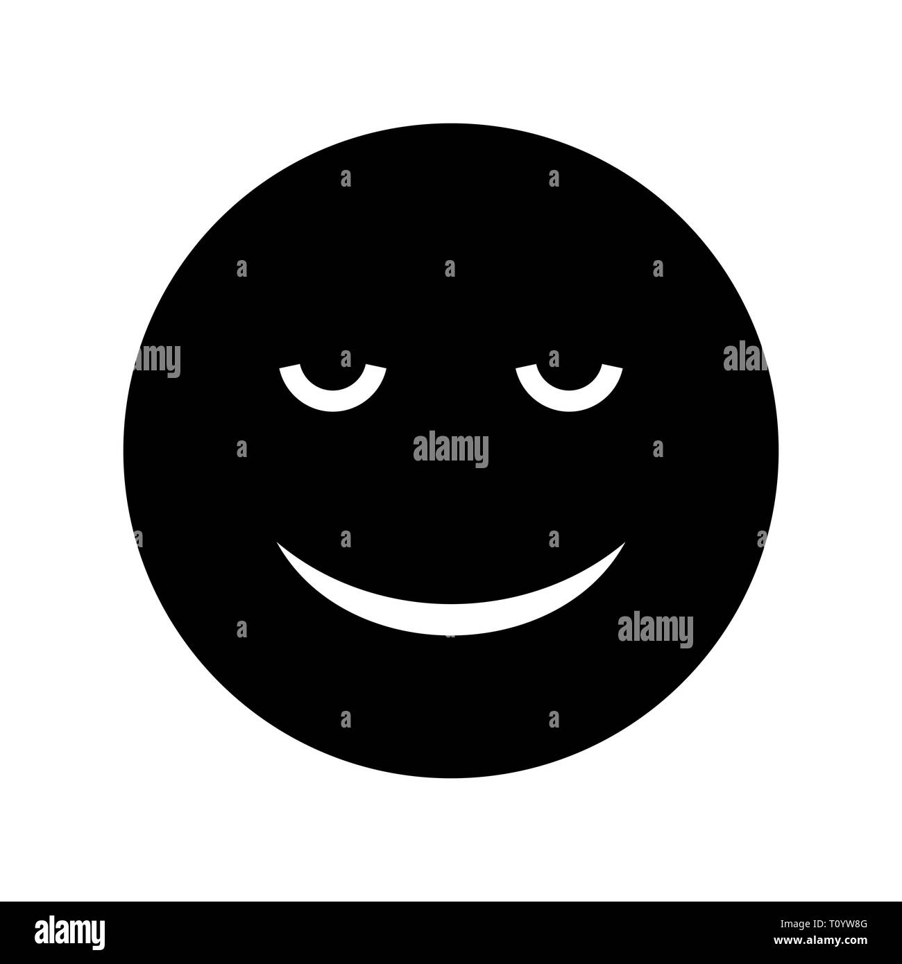 Calm smiley Banque d'images détourées - Alamy
