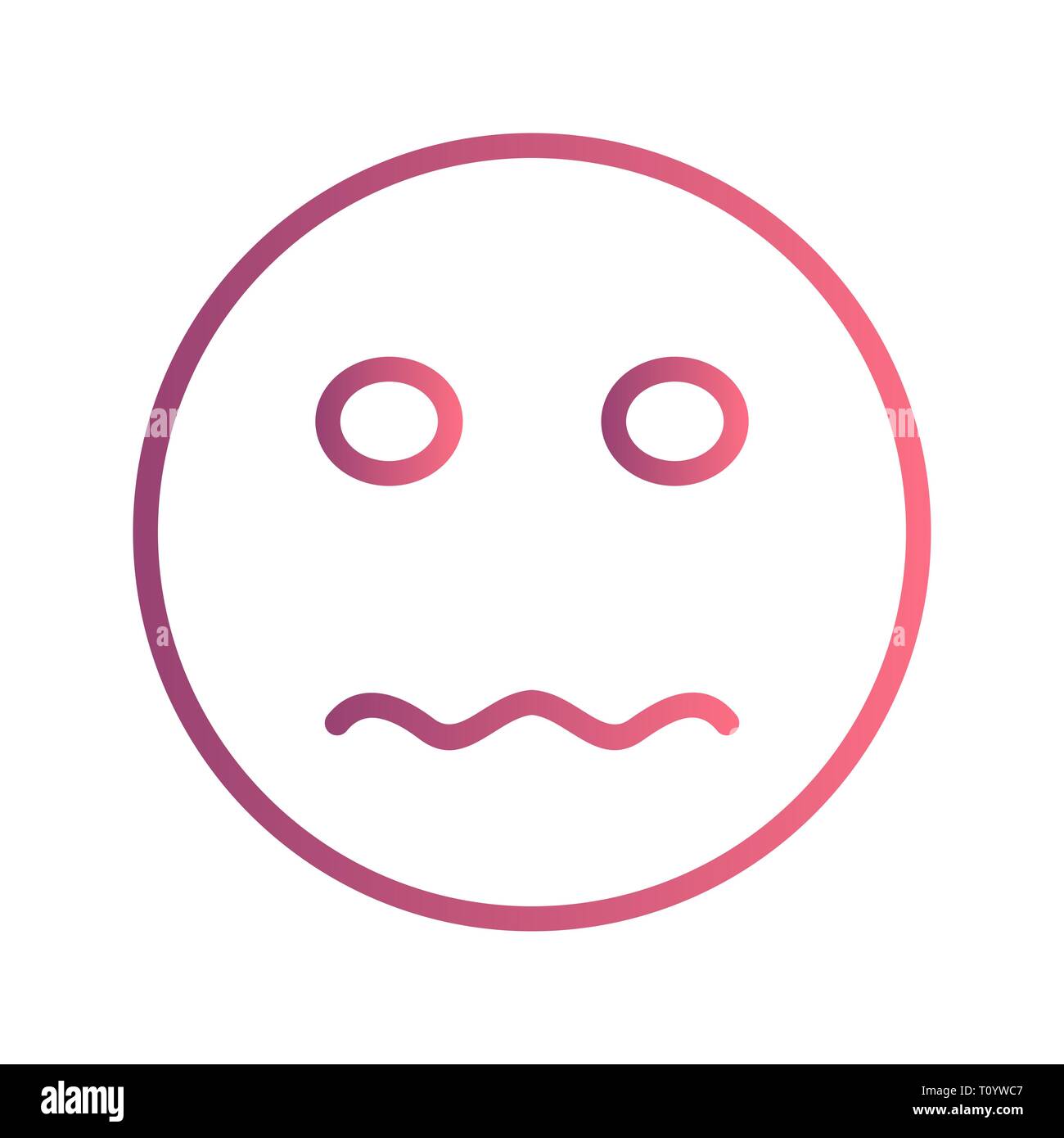 Icône Emoji nerveux Illustration Banque D'Images