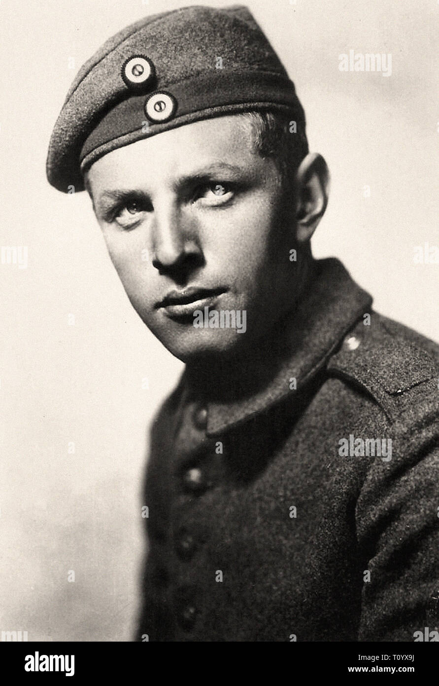 Portrait photographique de Owen Davis Jr. dans l'ensemble tranquille sur le front de l'Ouest (1930) - L'ère du cinéma muet Banque D'Images