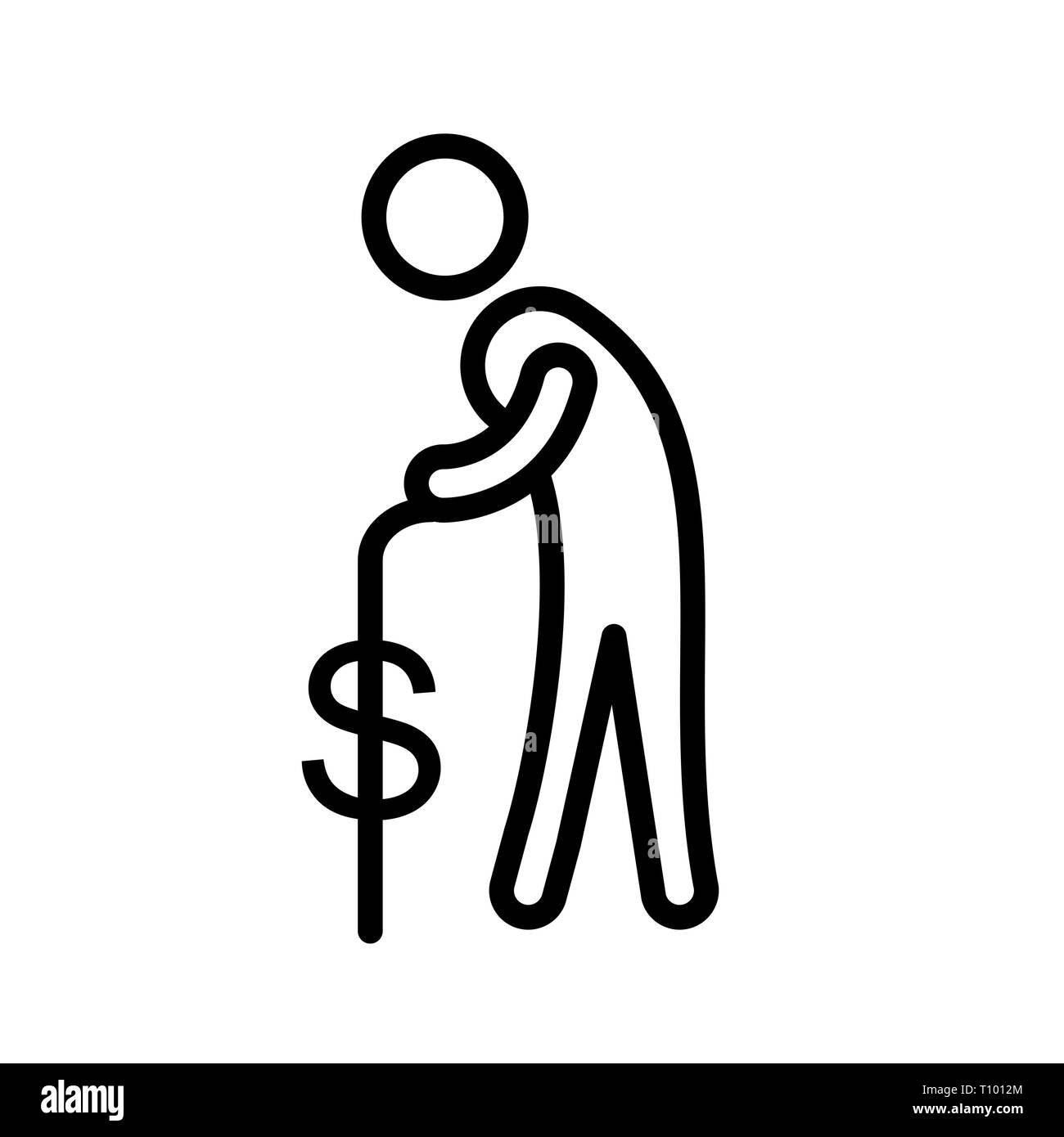 Icône Pension Illustration Banque D'Images