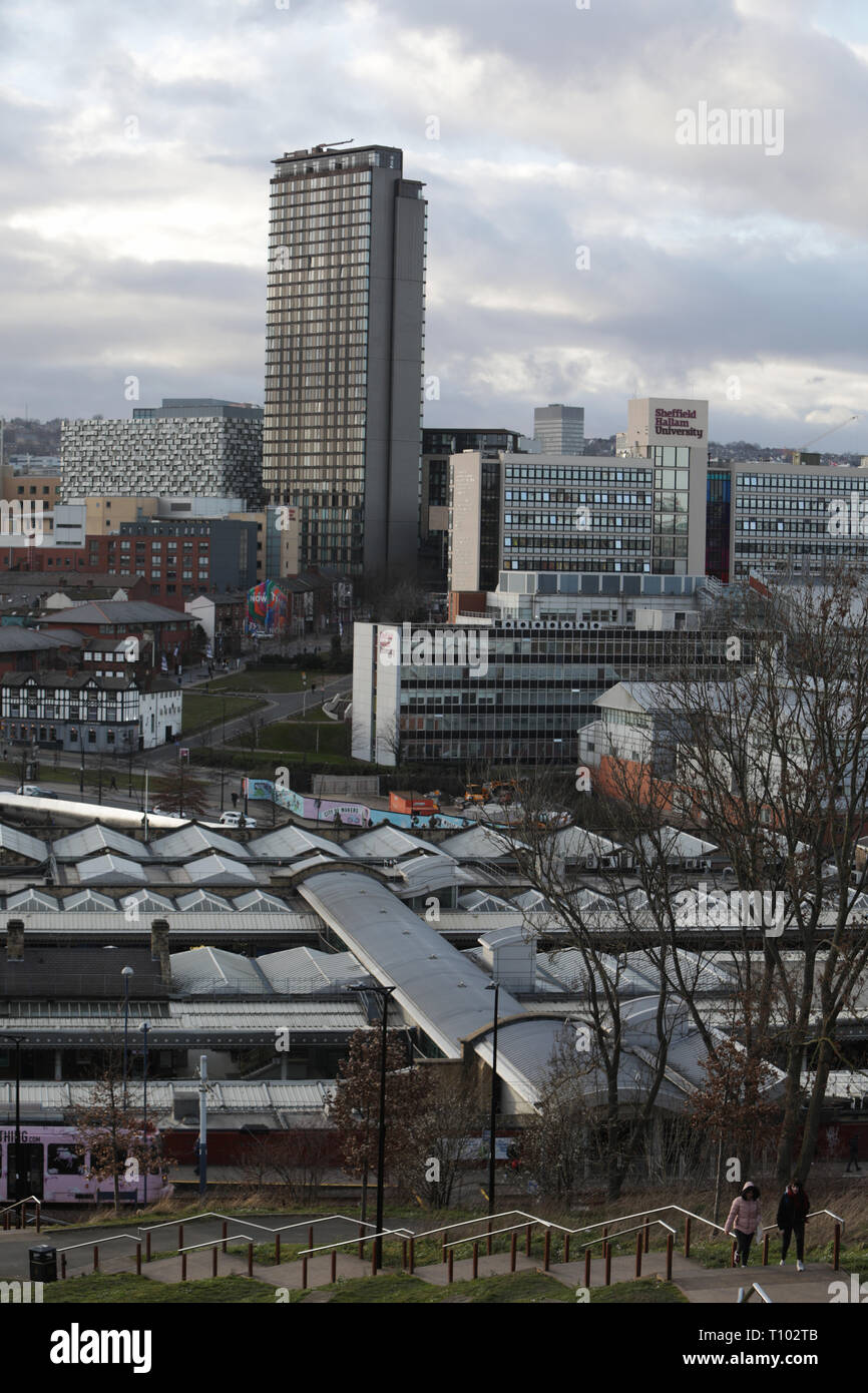 Le centre-ville de Sheffield, Yorkshire, UK. Banque D'Images