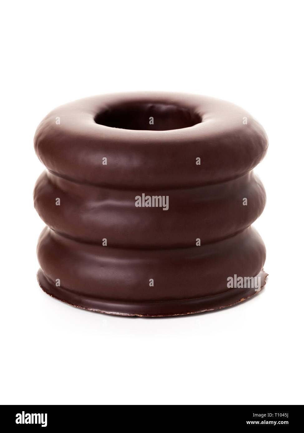 Baumkuchen, Allemand layer cake, isolated on white Banque D'Images