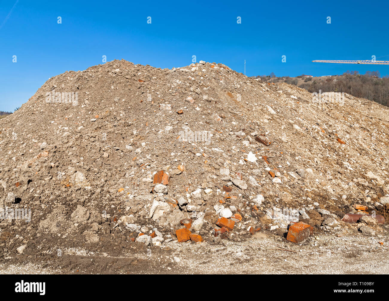 Dump des débris sur un site de construction Banque D'Images