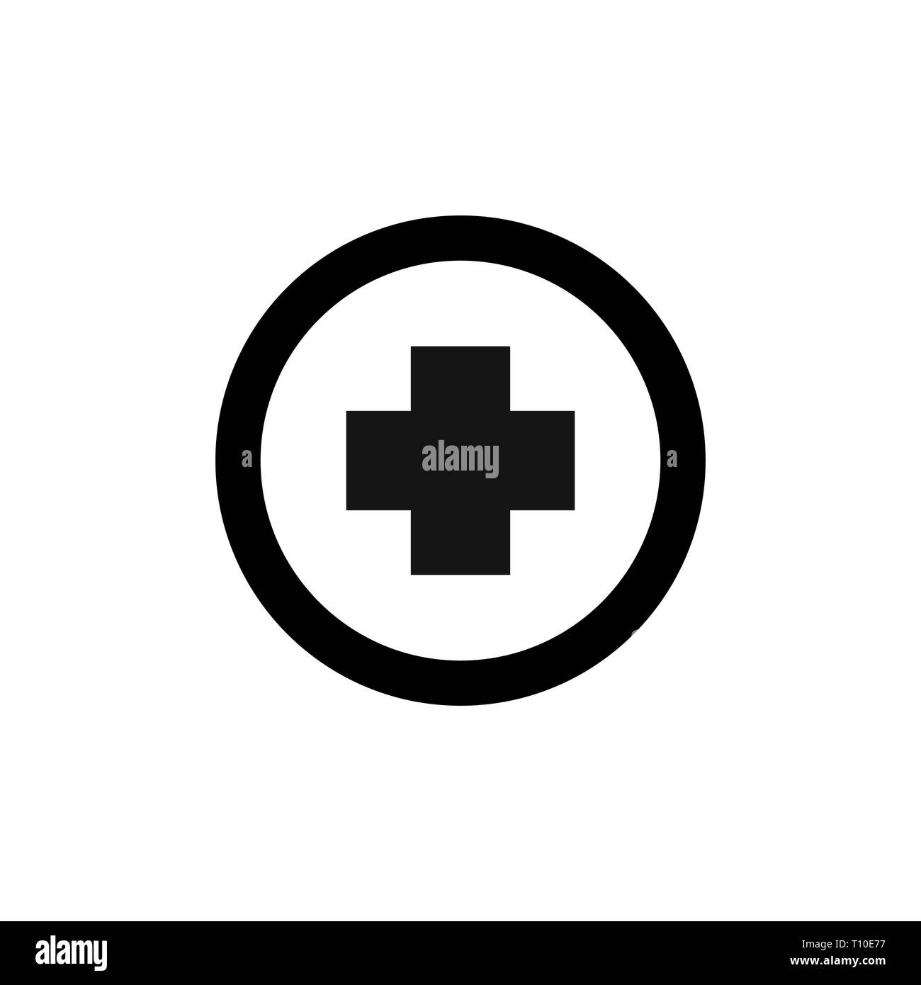 Hospiatal icône Illustration Road Sign Banque D'Images