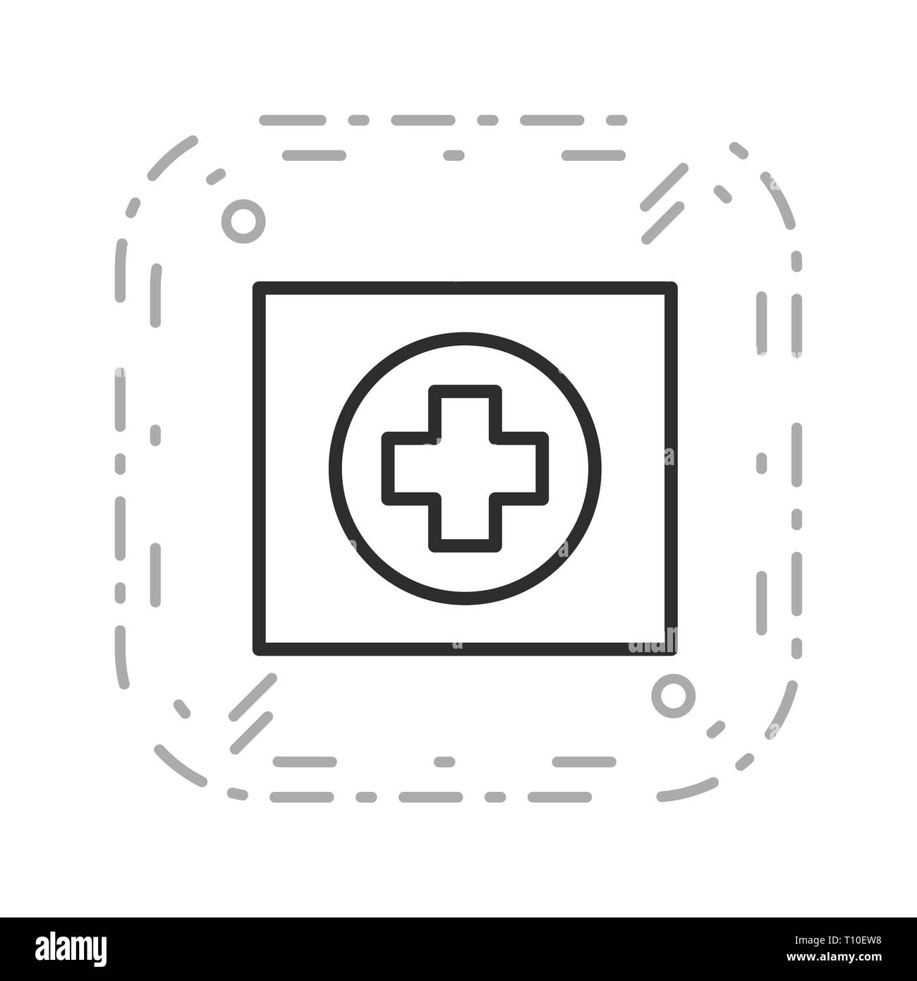 Hospiatal icône Illustration Road Sign Banque D'Images