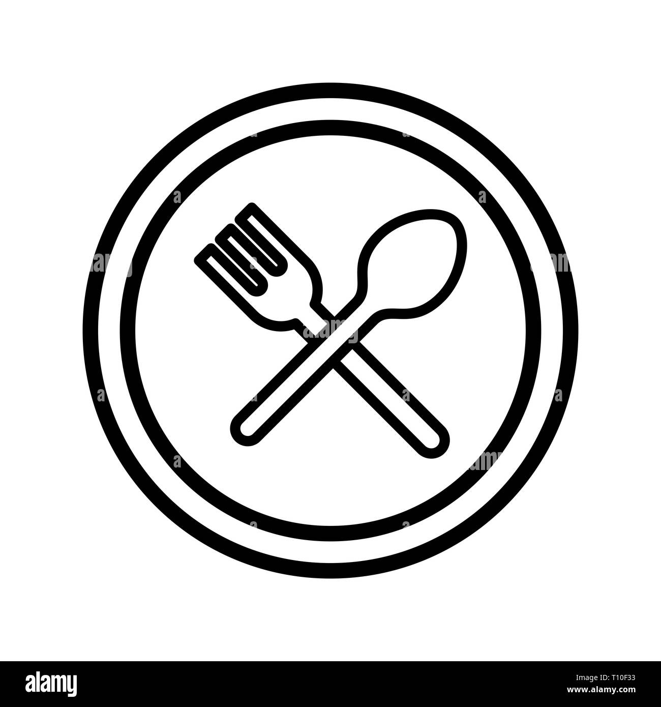 Resutrent icône Illustration Road Sign Banque D'Images