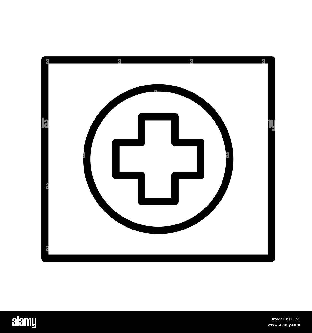 Hospiatal icône Illustration Road Sign Banque D'Images