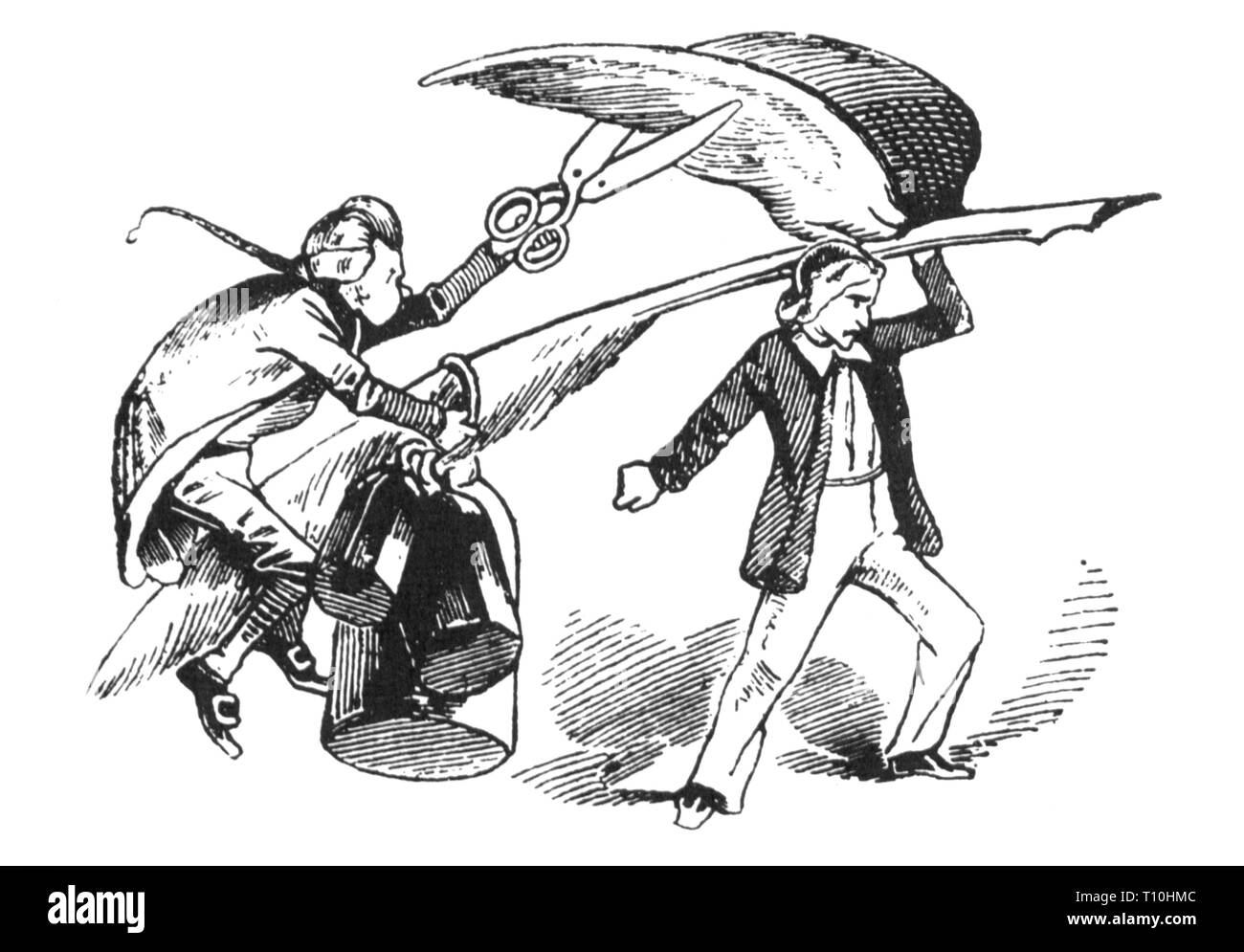 La politique, la censure, 'Die Zensur' (censure), dessin, dans : 'Leuchtkugeln» (Marrons), Munich, 1848, copyright de l'artiste n'a pas à être effacée Banque D'Images