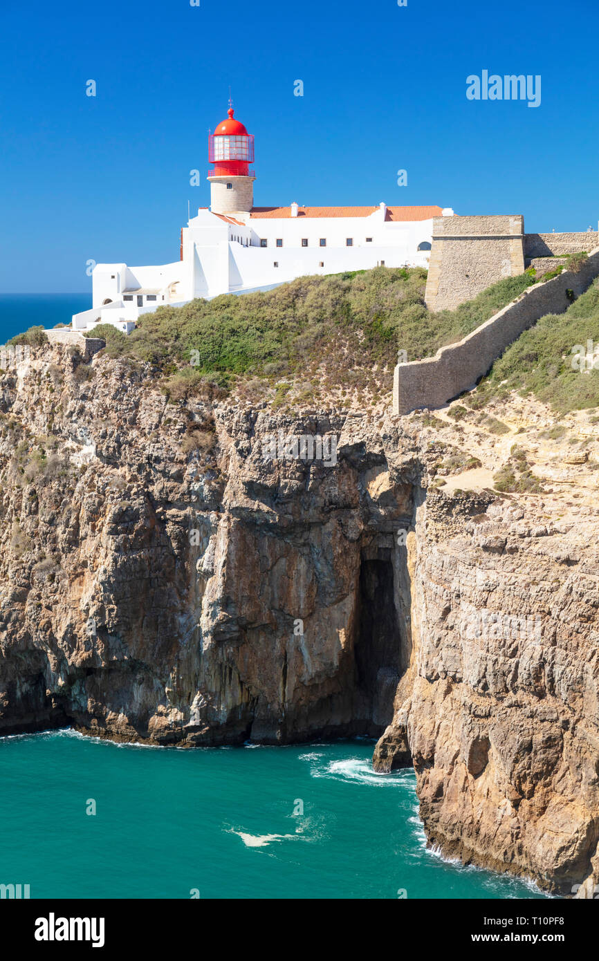 Phare du Cap St Vincent le cap Saint Vincent Algarve Portugal Sagres  Portugal Europe de l'UE Photo Stock - Alamy
