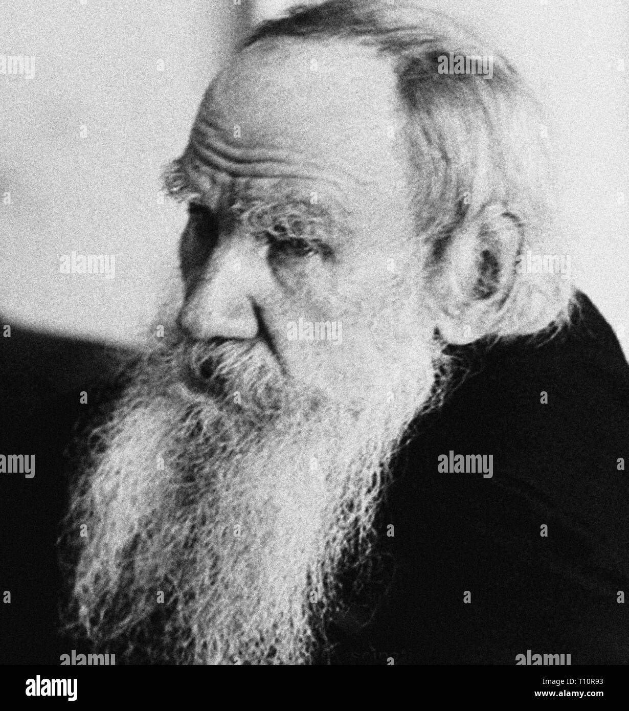 Compter Léon Nikolaïevitch Tolstoï, habituellement appelé en anglais comme Léon Tolstoï était un écrivain russe, qui est considéré comme l'un des plus grands auteurs de tous les temps. À partir de l'image numérisée dans les archives de presse - Service Portrait Portrait Presse (anciennement Bureau). Banque D'Images