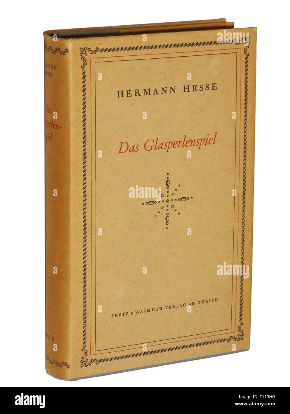 La littérature, le titre et la page de titre, 'Das Glasperlenspiel" (le jeu des perles de verre), par Hermann Hesse (1877 - 1943), emballage, volume II, première édition, Fretz & Verlag Wasmuth, Zurich, 1943, Additional-Rights Clearance-Info-Not-Available- Banque D'Images
