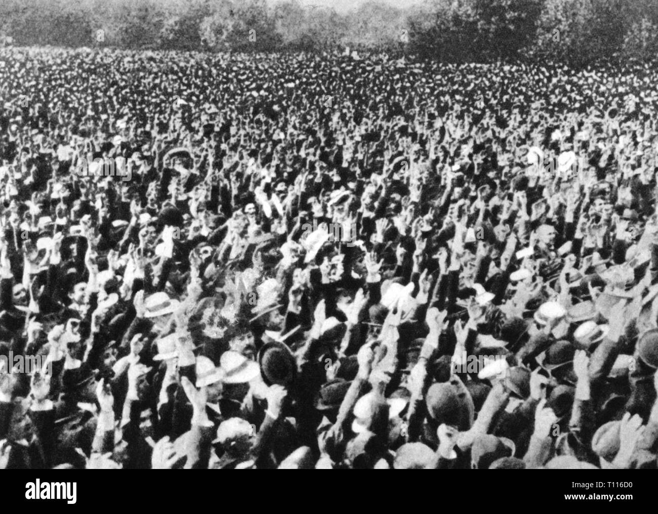 La politique, du mouvement syndical, l'Allemagne, la paix rallye des sociaux-démocrates, Treptower Park, Berlin, 3.9.1911, Additional-Rights Clearance-Info-Not-Available- Banque D'Images