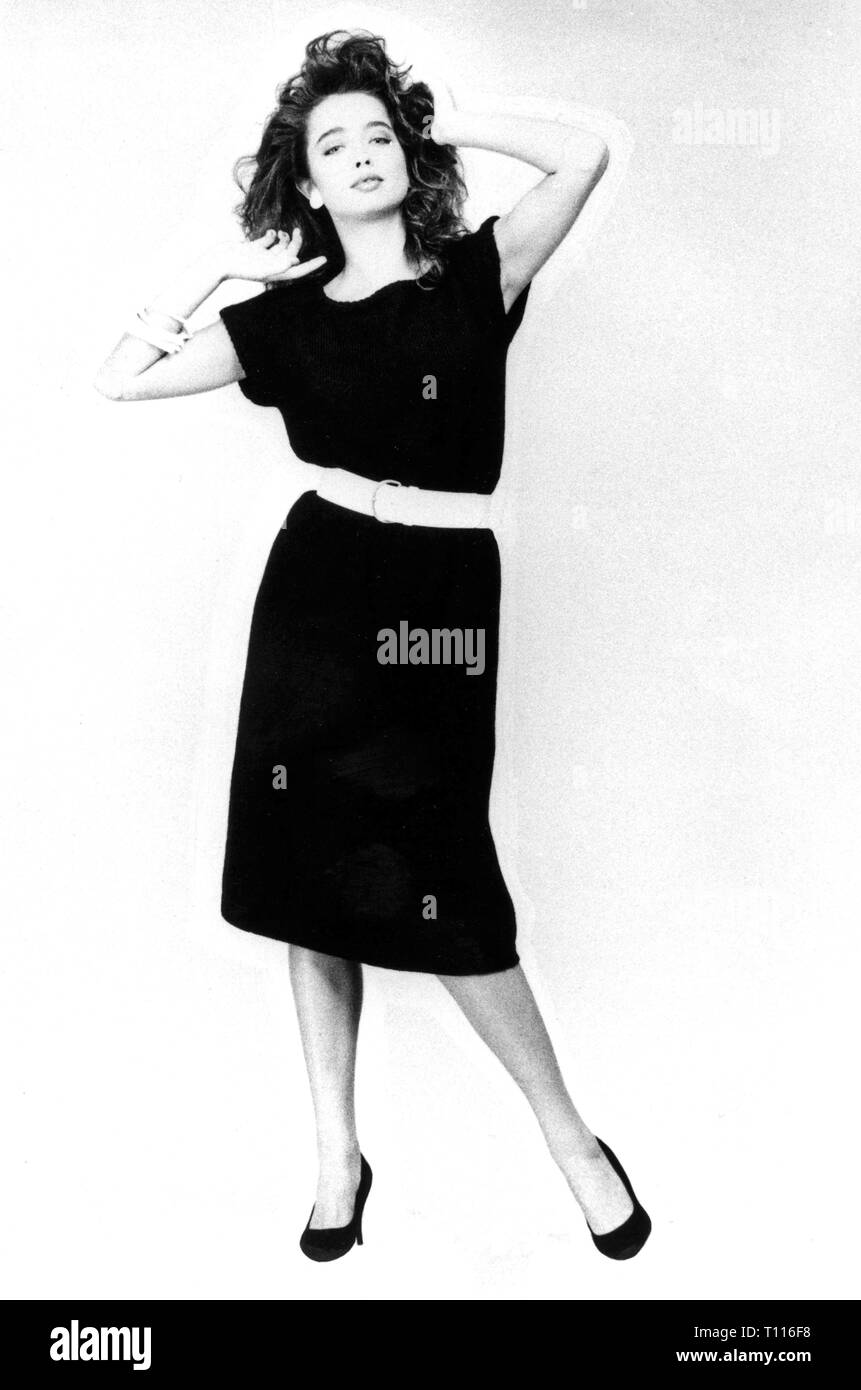 La mode, les années 1980, jeune femme en robe fourreau, 1980 Additional-Rights Clearance-Info-Not-Available- Banque D'Images