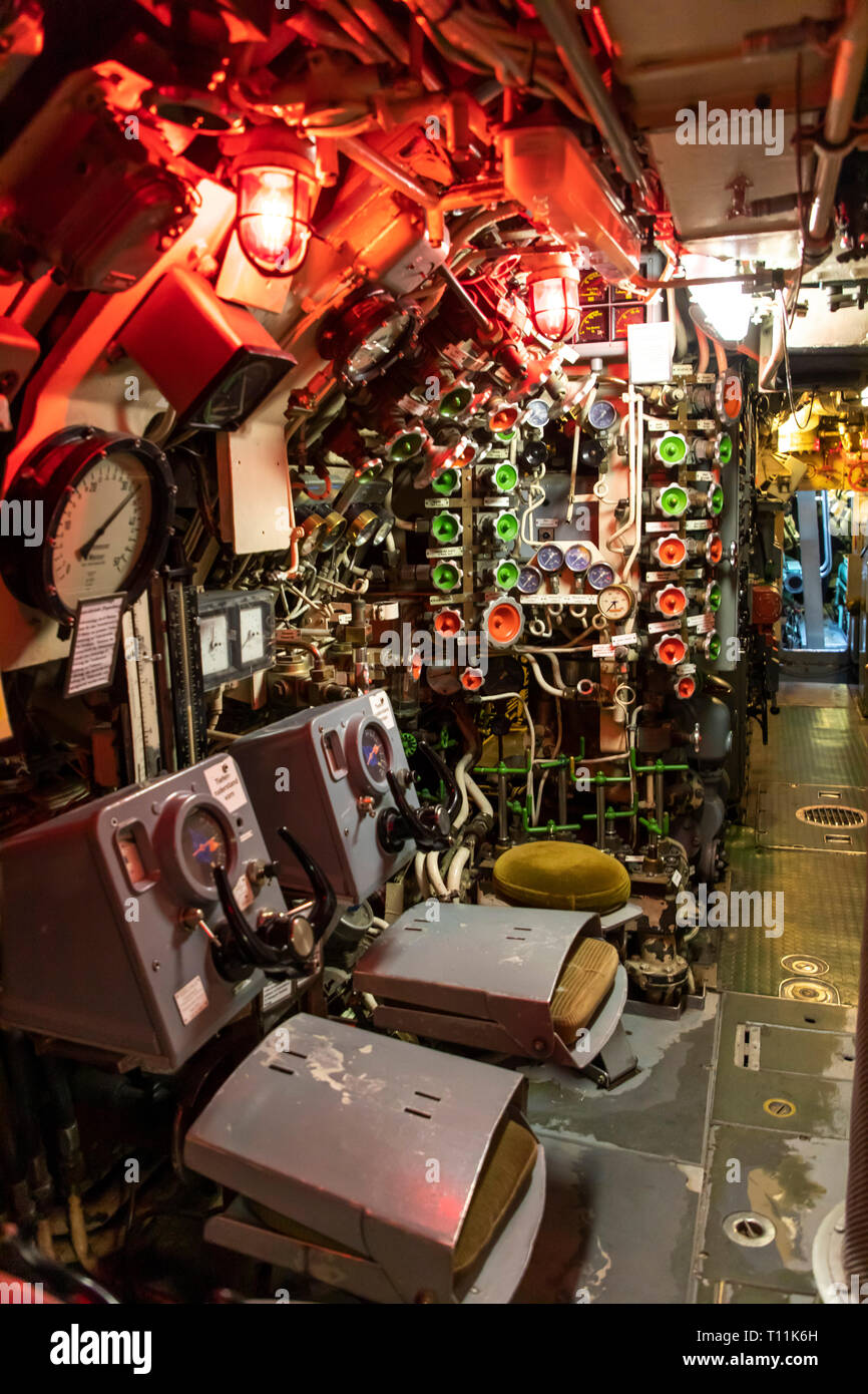 Wilhelmshaven, Musée de la marine allemande, sur la plage du sud, de l'histoire de la marine allemande, les navires de la marine allemande et l'ancien, l'intérieur de l'ANV un diese Banque D'Images