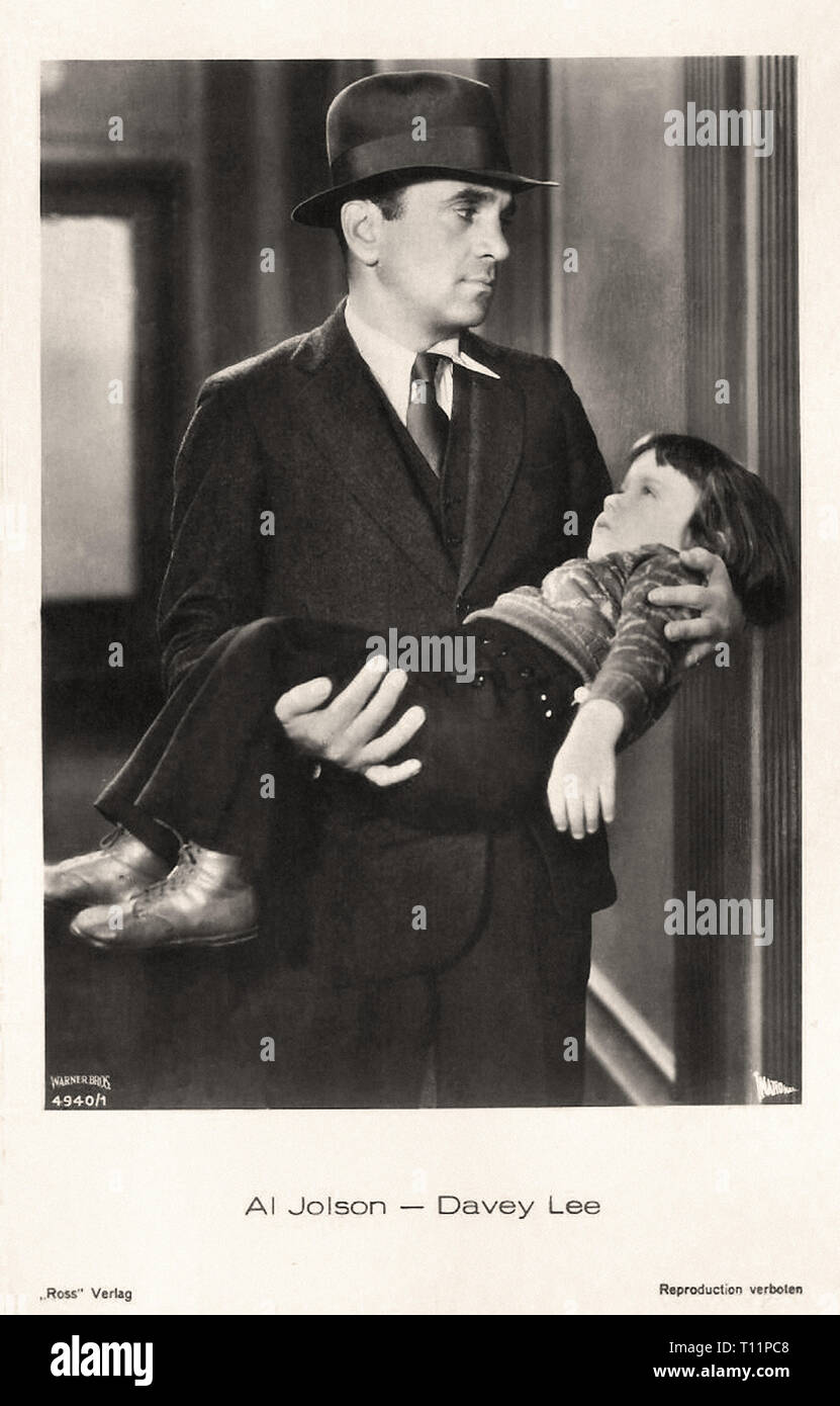 La photographie de promotion d'Al Jolson et Davey Lee dans the Singing Fool (1928) - L'ère du cinéma muet Banque D'Images