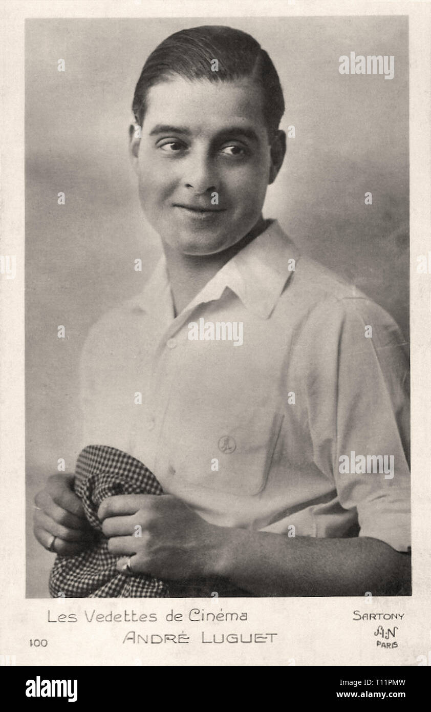 La photographie de promotion d'André Luguet - l'ère du cinéma muet Banque D'Images