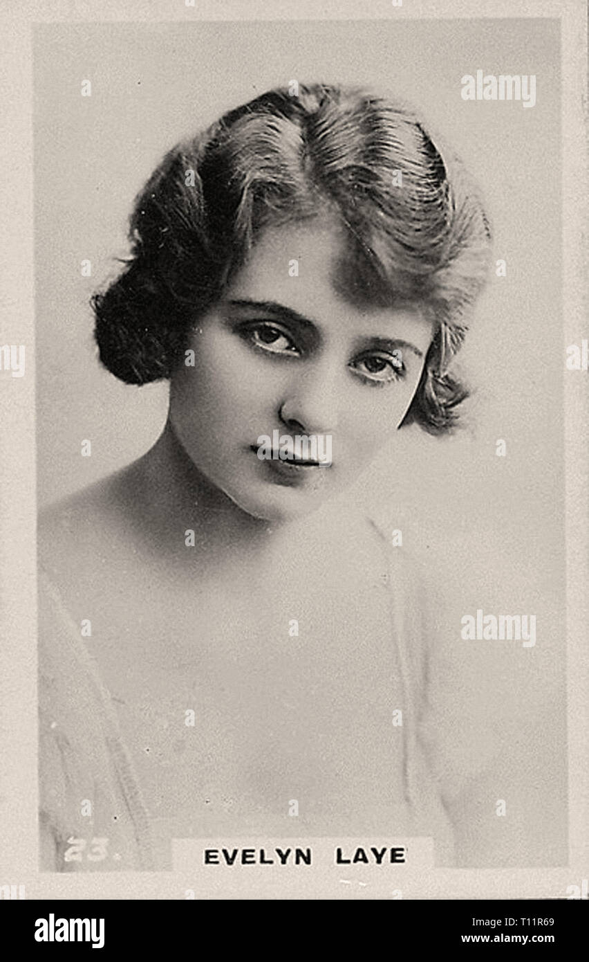 La photographie publicitaire de beautés Bat 2e série No23 Evelyn Laye 1900-1996 - l'ère du cinéma muet Banque D'Images