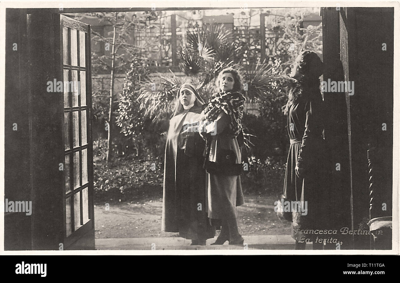 La photographie publicitaire de Francesca Bertini dans La Ferita - Silent Movie era Banque D'Images