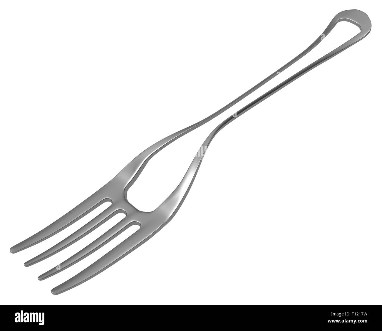 Tablier metal hollow, 3d illustration, horizontal, isolé, over white Banque D'Images