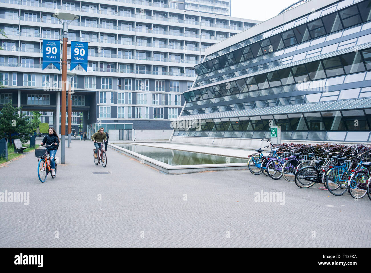 Les images prises sur le campus de l'Université de Tilburg en Hollande Banque D'Images