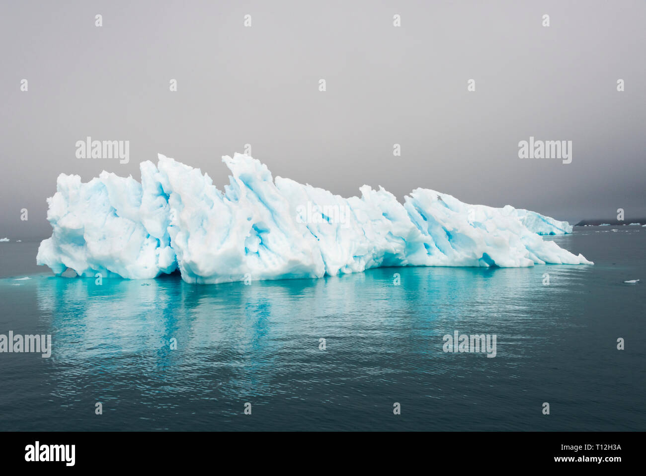 Blue iceberg dans le fjord de Narsarsuaq, Groenland Banque D'Images