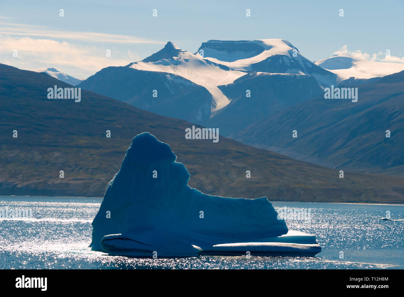 Iceberg flottant, Uummannaq (Groenland) Banque D'Images