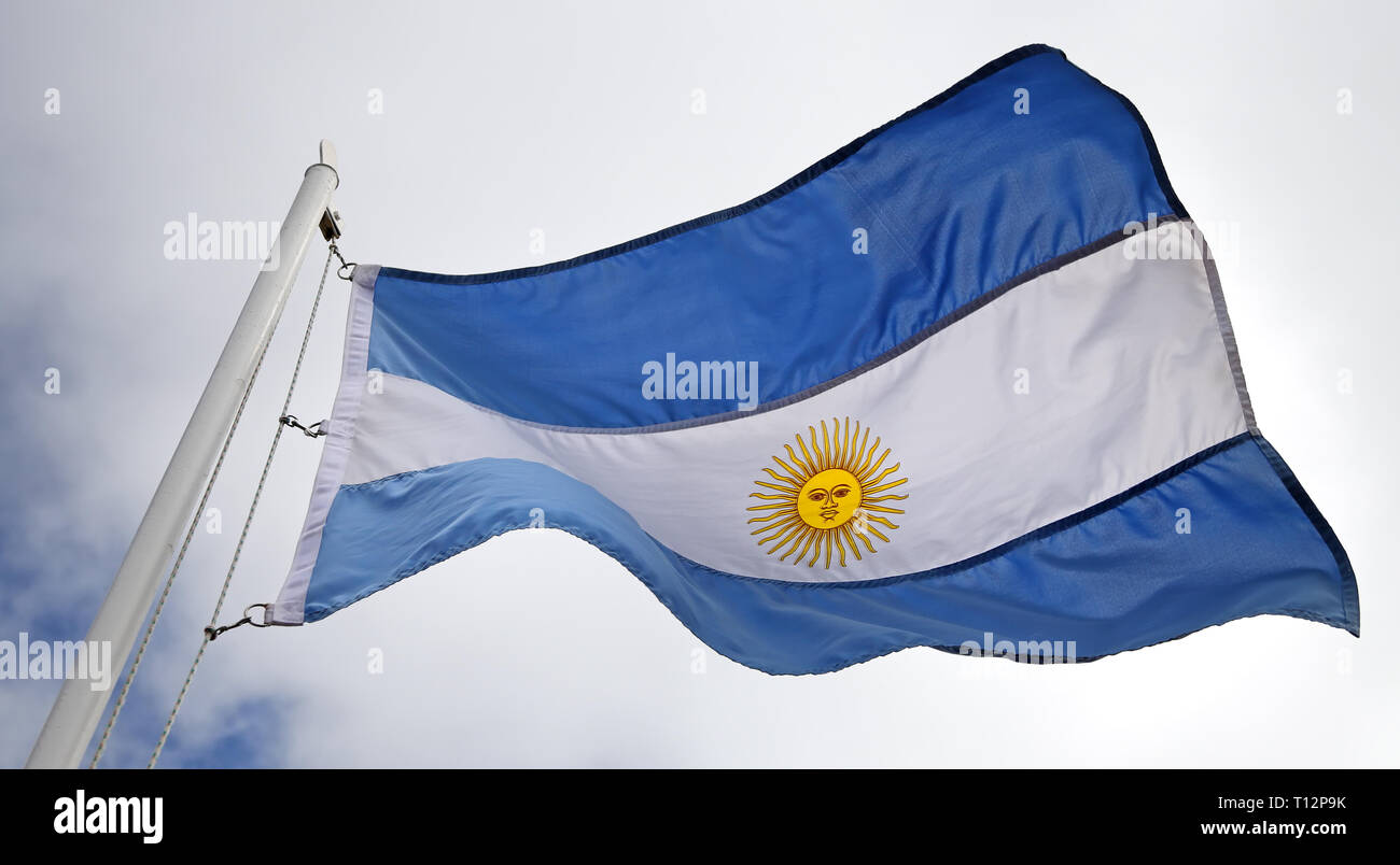 Drapeau de l'Argentine Banque D'Images