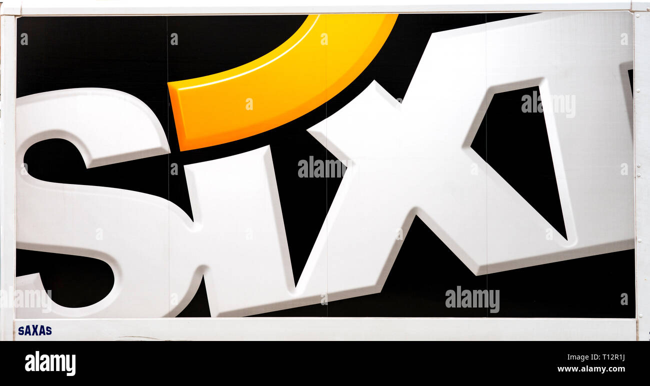 Rottenburg, Allemagne, 16/03/2019 : Sixt est une société de location de voitures avec environ 4 000 emplacements dans plus de 100 pays. Banque D'Images