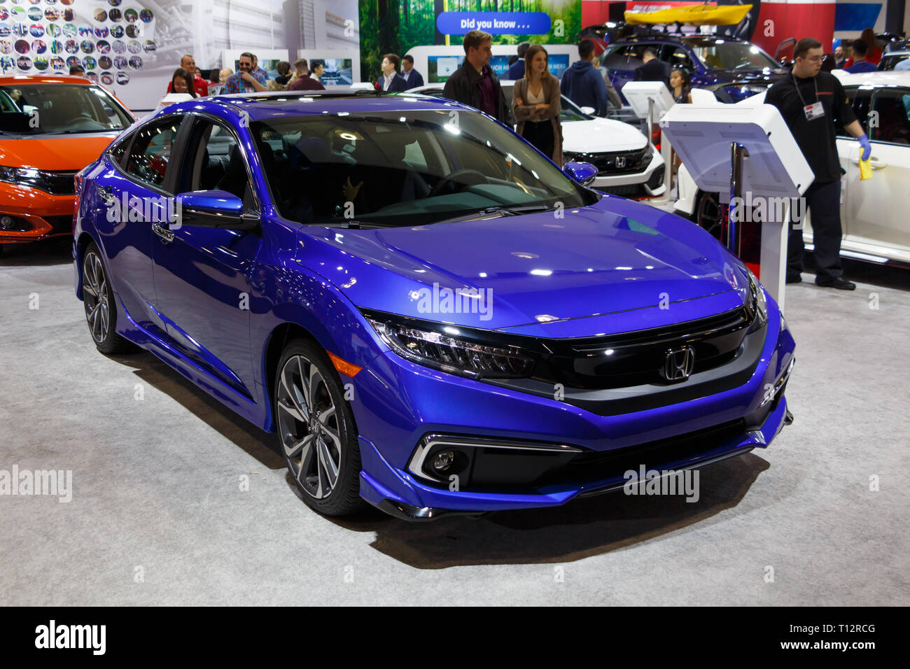 Vancouver, Canada - Mars 2019 Honda Civic Sedan Banque D'Images