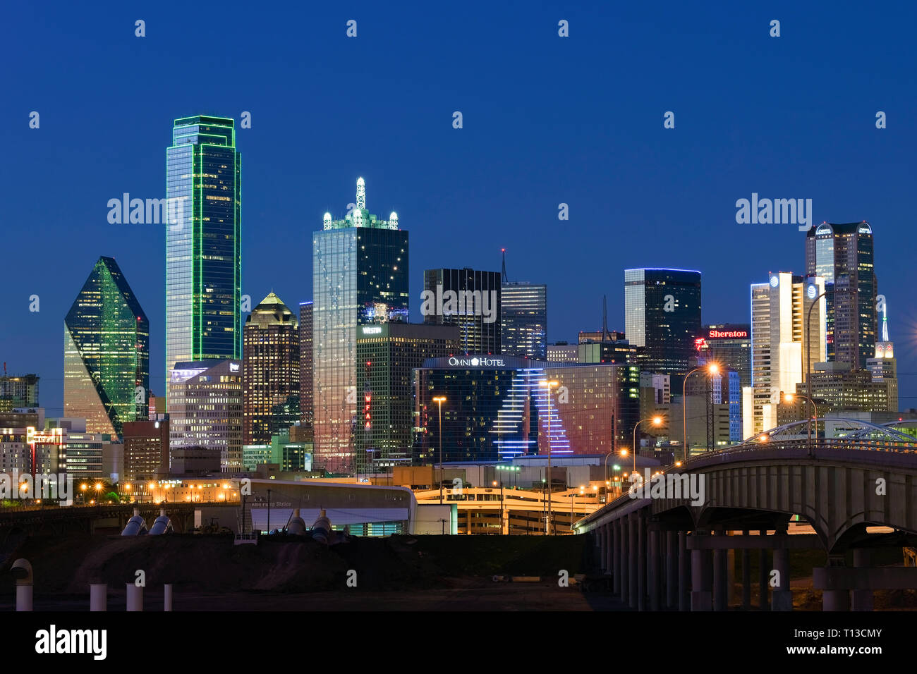 Texas Dallas Skyline 032818 Banque D'Images
