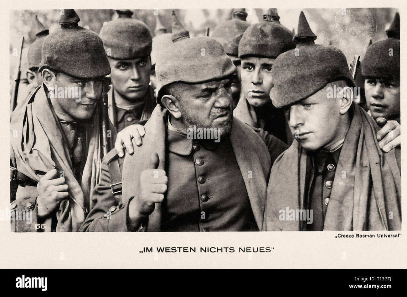 La photographie publicitaire de Lew Ayres et Louis Wolheim Owen Davis Jr. dans l'ère du cinéma muet - Banque D'Images