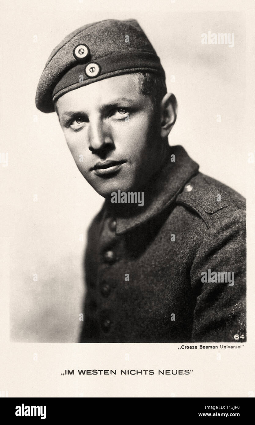La photographie de promotion d'Owen Davis Jr. dans tous tranquille sur le front de l'Ouest (1930) - L'ère du cinéma muet Banque D'Images