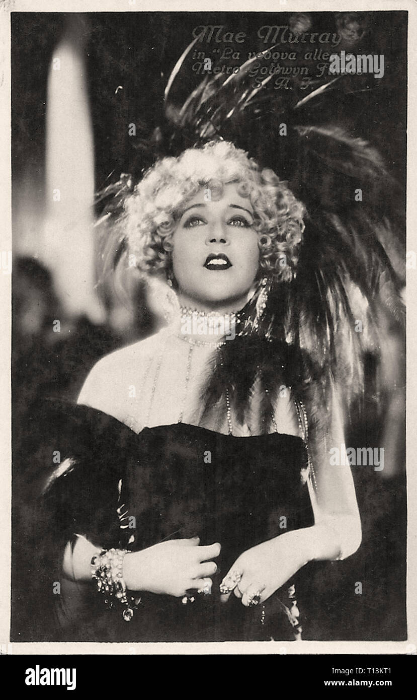 La photographie publicitaire de Mae Murray dans l'ère du cinéma muet - Banque D'Images
