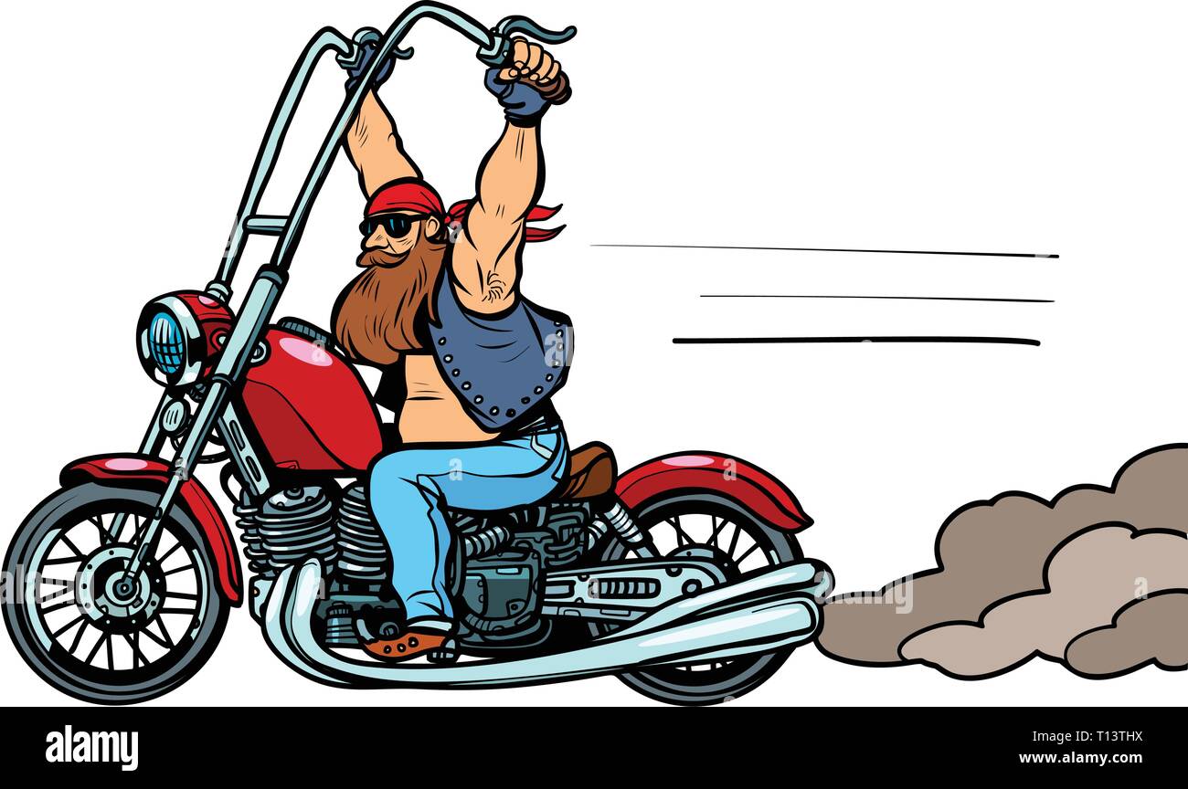 Le Biker Chopper, motorcycle transport Illustration de Vecteur