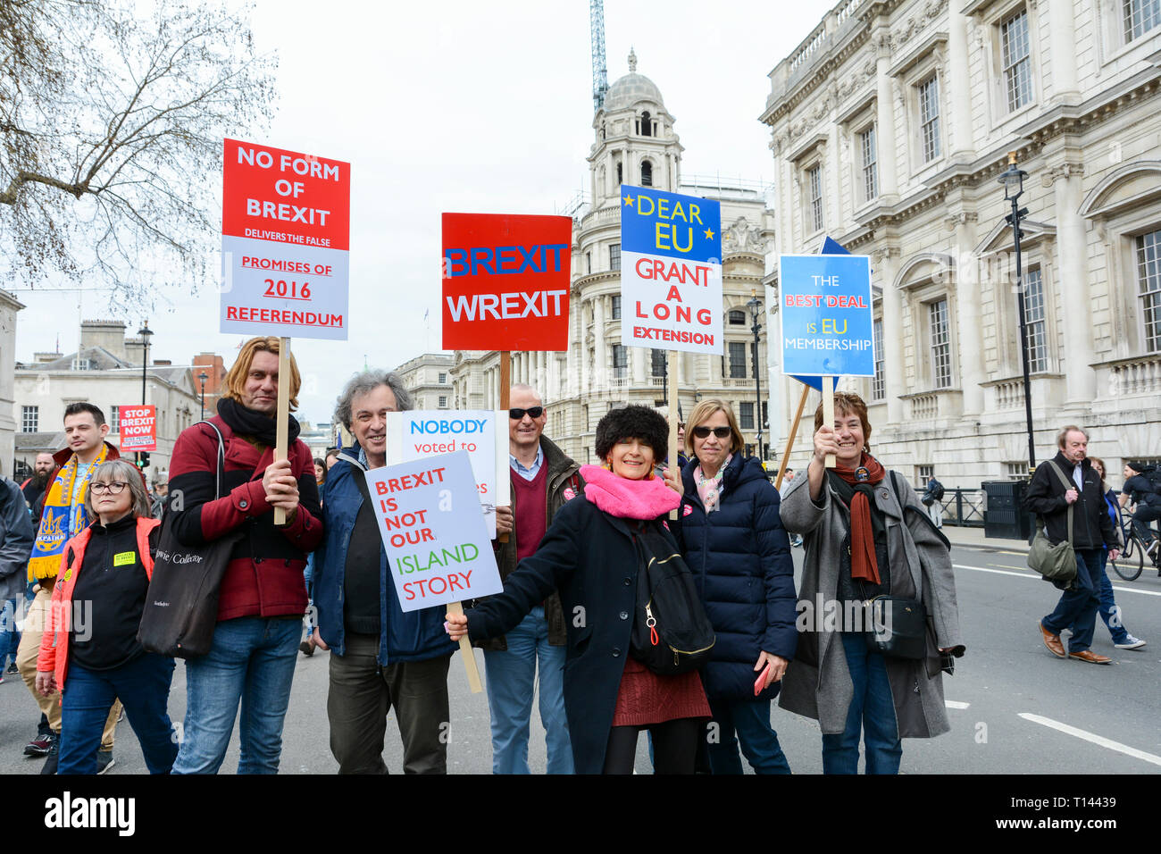 Londres, Angleterre, Royaume-Uni. 23 mars 2019. Brexit Mars vote du peuple de protestation © Benjamin John/ Alamy Live News. Banque D'Images