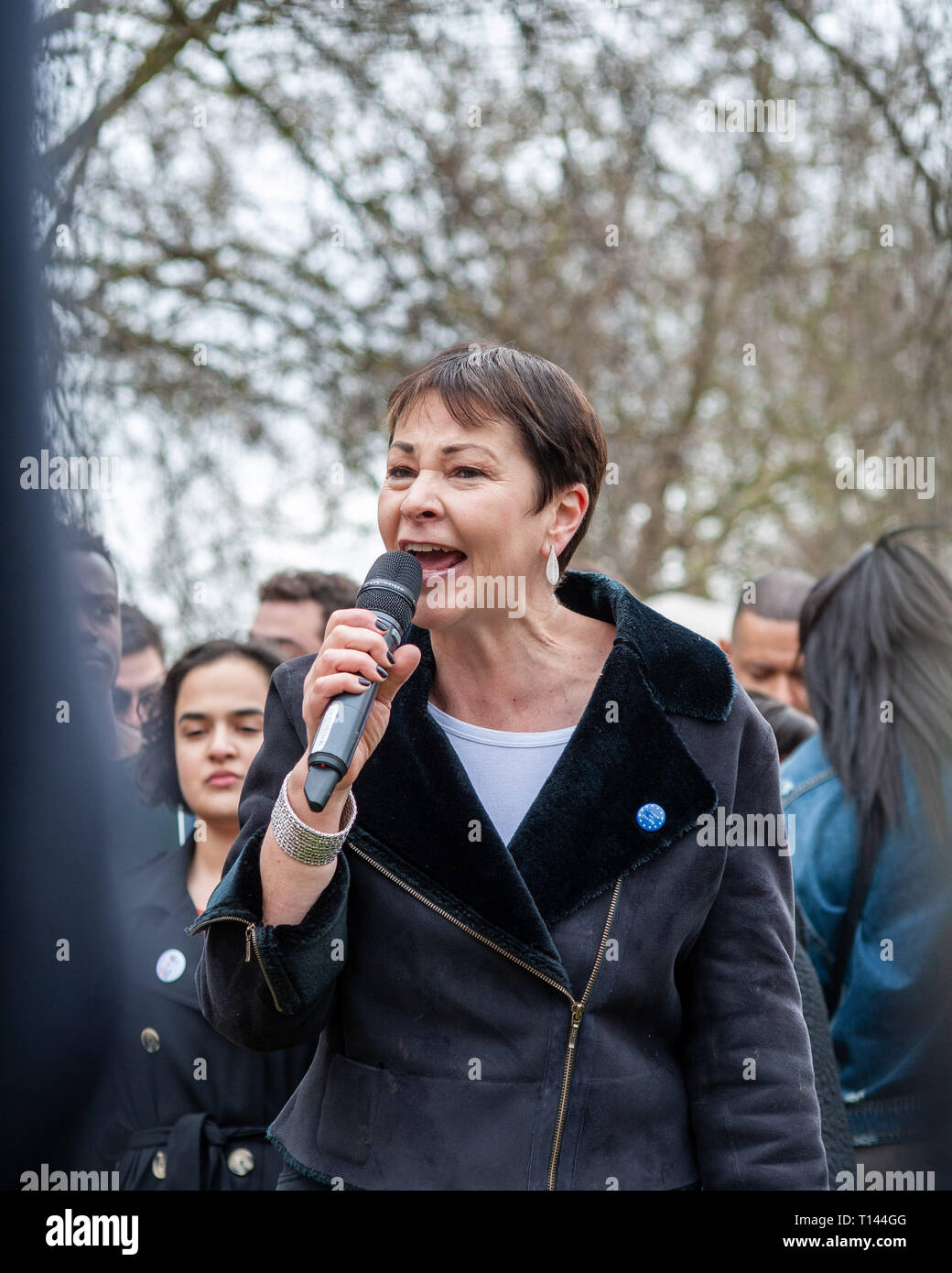 Londres, Royaume-Uni. 23 mars, 2019 passionnés.Le Président s'adresse à la foule de manifestants Credit : Oliver Monk/Alamy Live News Banque D'Images