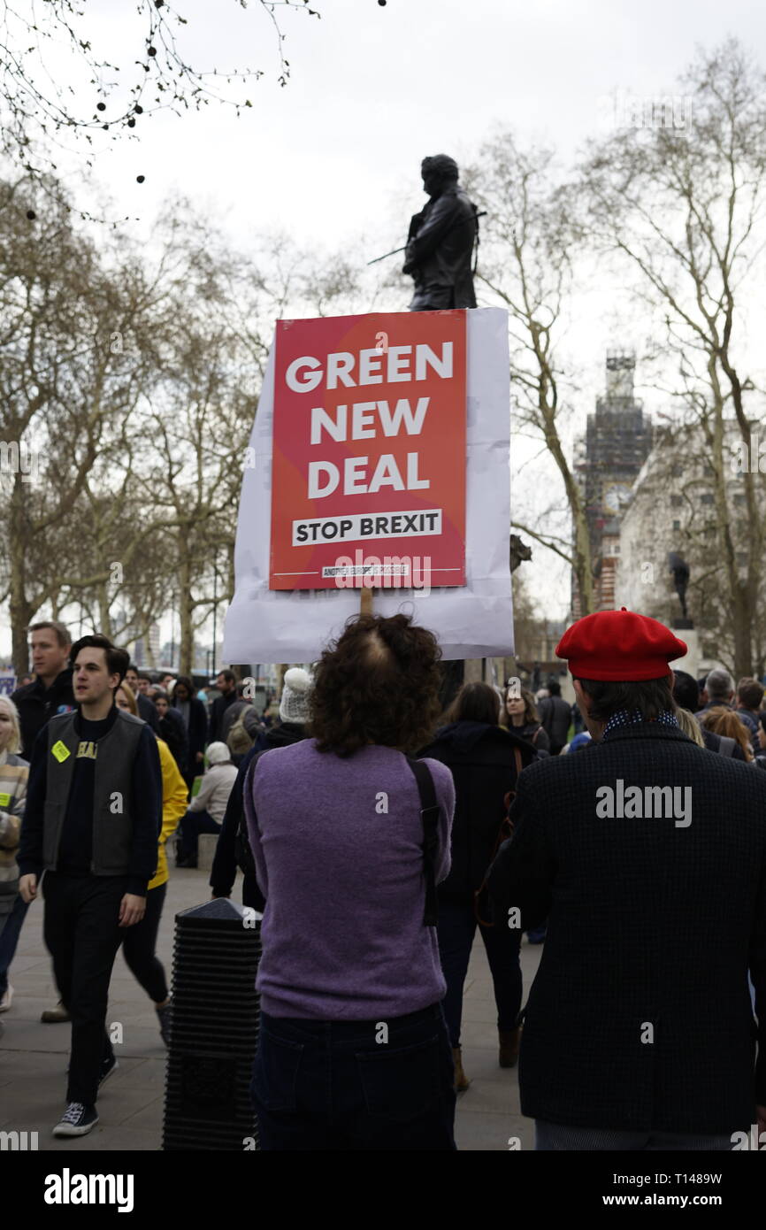 Londres/ Angleterre - le 23 mars 2019 - Londres Brexit protester à Westminster Banque D'Images