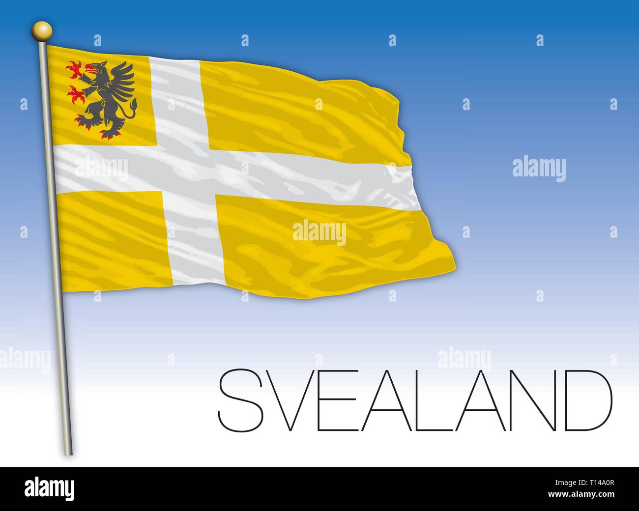 Svealand drapeau régional, en Suède, vector illustration Illustration de Vecteur