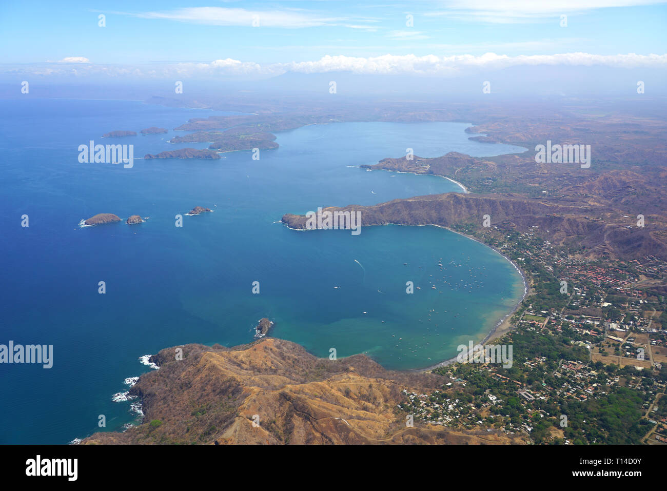Vue Aérienne De La Plage Playas Del Coco Dans Le Golfo Del