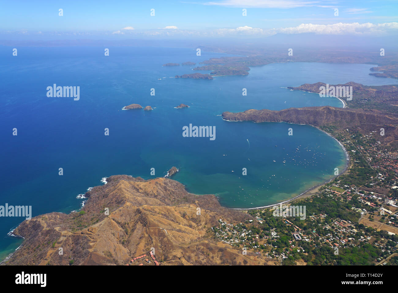 Vue Aérienne De La Plage Playas Del Coco Dans Le Golfo Del
