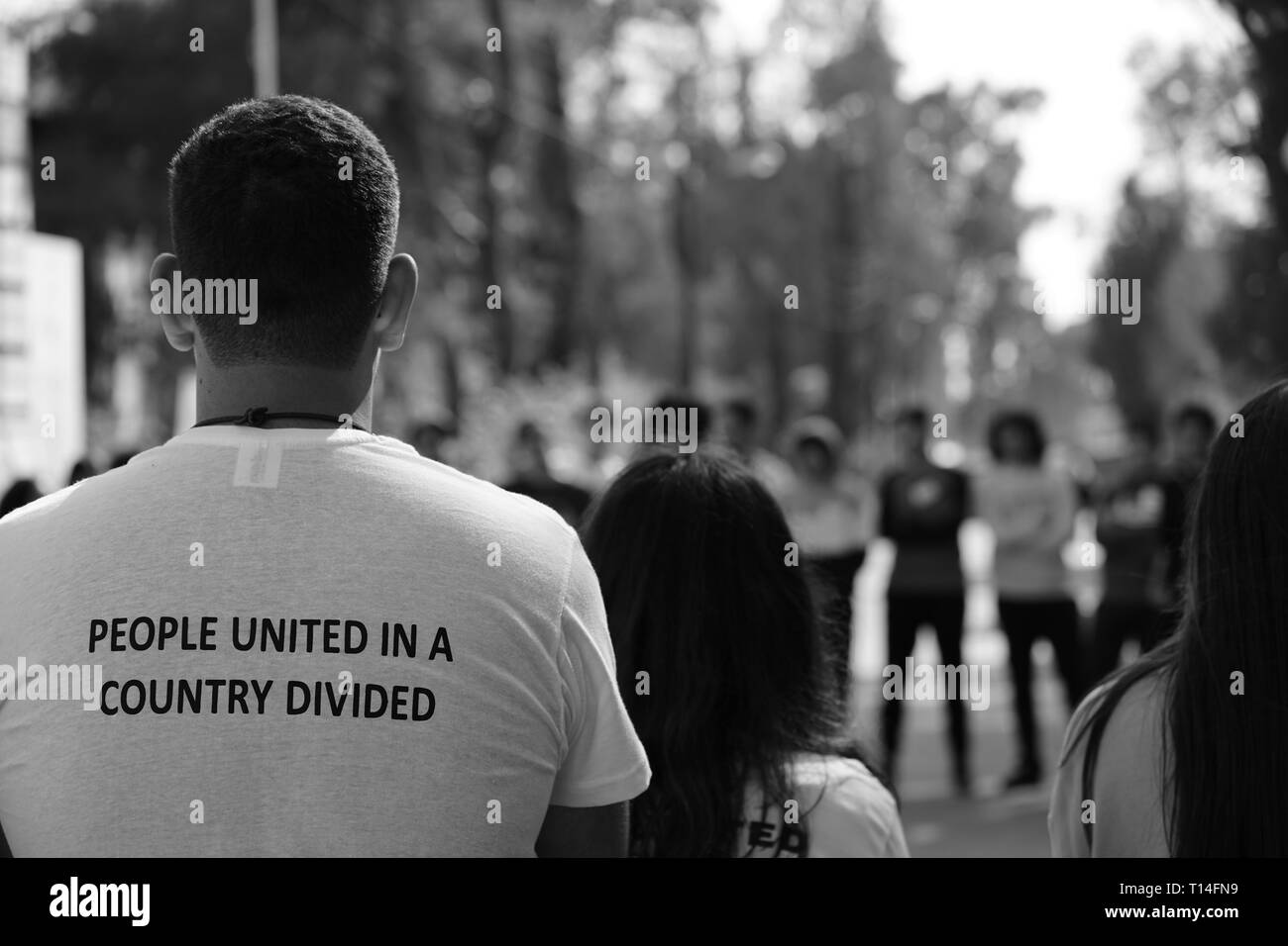 L'Amitié Chypre bicommunautaire Programme vise à créer des liens d'amitié et de confiance entre les jeunes des communautés de Chypre. Banque D'Images