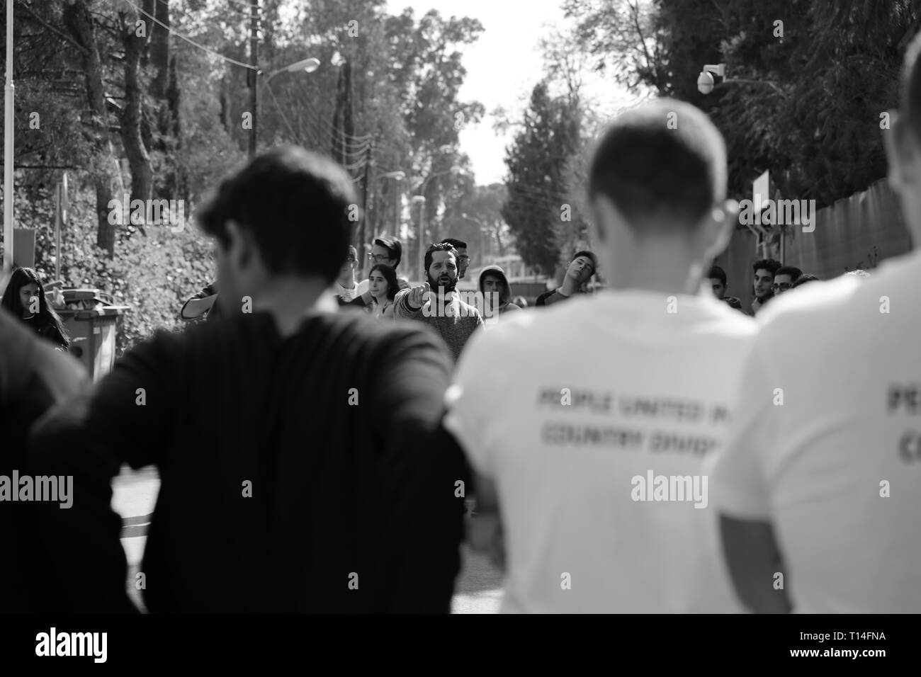 L'Amitié Chypre bicommunautaire Programme vise à créer des liens d'amitié et de confiance entre les jeunes des communautés de Chypre. Banque D'Images