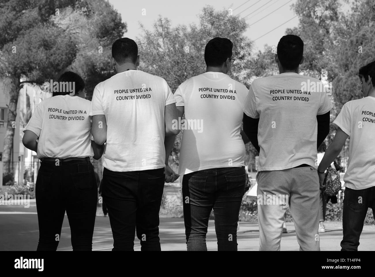 L'Amitié Chypre bicommunautaire Programme vise à créer des liens d'amitié et de confiance entre les jeunes des communautés de Chypre. Banque D'Images